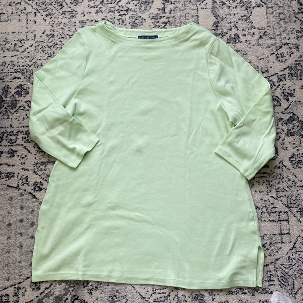 Karen Scott Light Green Women's Top